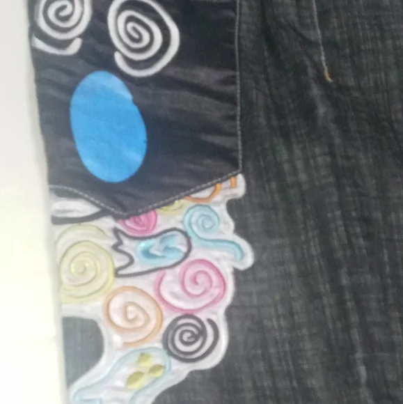 Mens multicolored pac man jeans - Picture 2 of 3